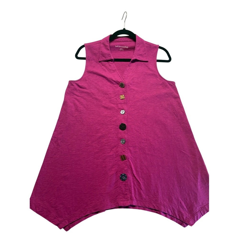 Soft Surroundings Danielle Button
Tank Fiery Fuchsia
